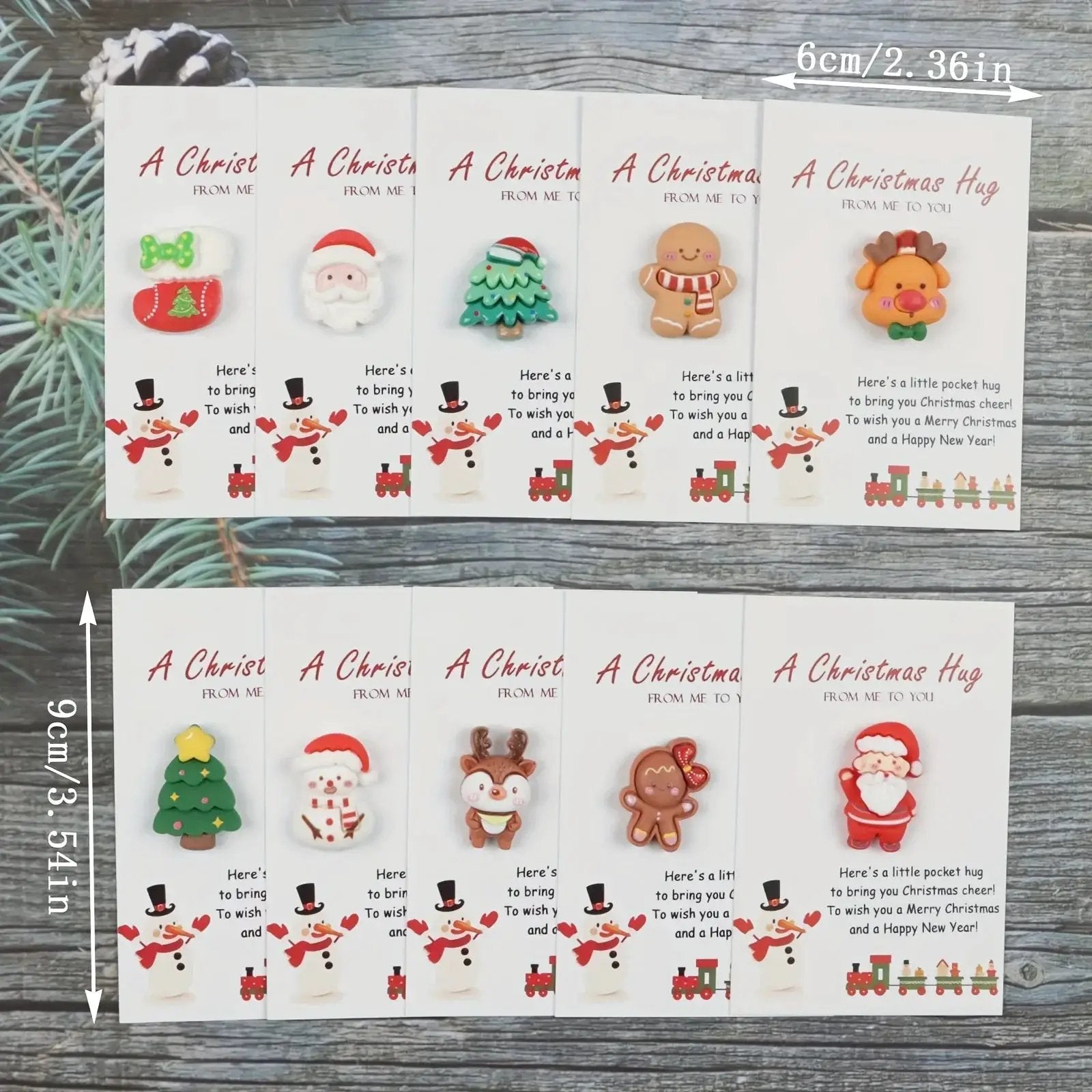 Resin Holiday Presents, Set of 10 Christmas Gifts with Decorative Details by House Of Avana