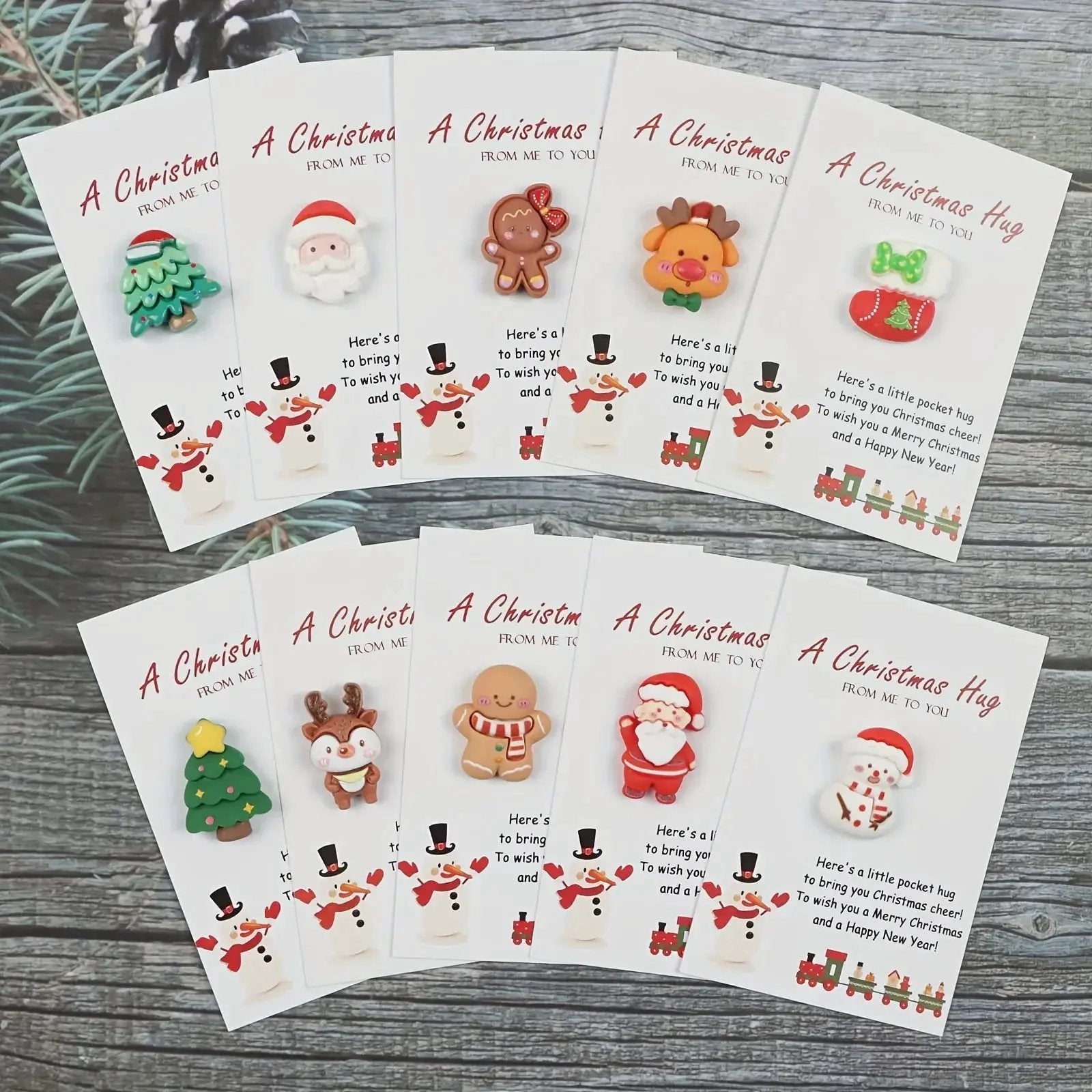 Resin Holiday Presents, Set of 10 Christmas Gifts with Decorative Details by House Of Avana