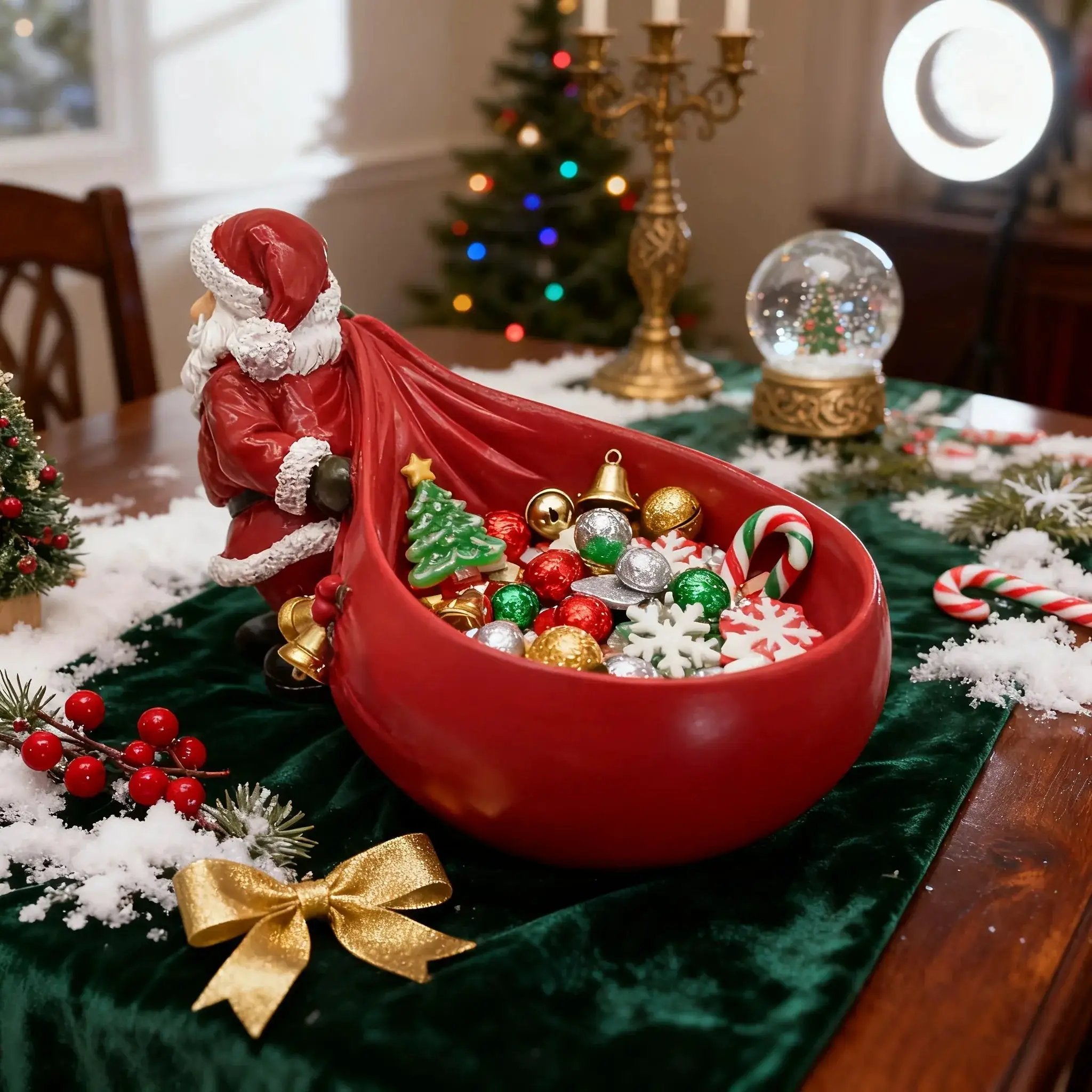 Resin Santa Claus Figurine - Versatile Christmas Home Decoration by House Of Avana
