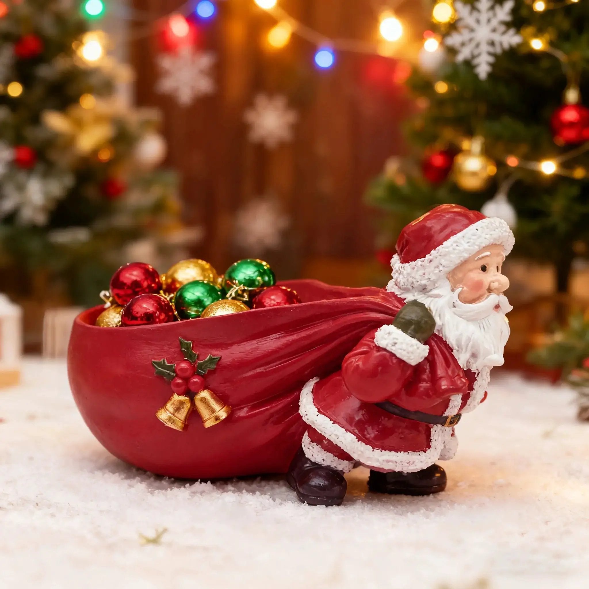 Resin Santa Claus Figurine - Versatile Christmas Home Decoration by House Of Avana