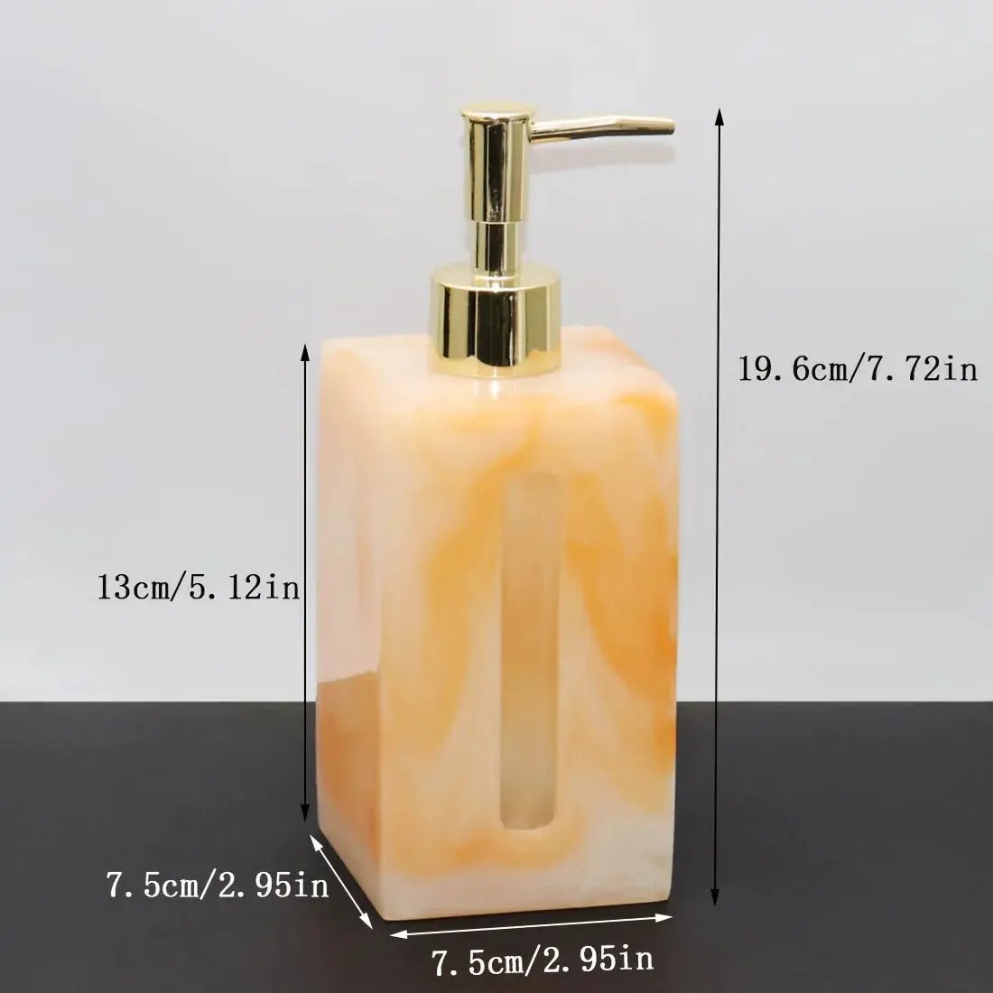 Resin Soap Dispenser, Freestanding Countertop Lotion Pump Bottle, Visible Capacity Liquid Hand Soap Dispenser, No Electricity Needed, for Bathroom, Kitchen, Laundry Room, Shampoo, Body Wash, Lotion by House Of Avana