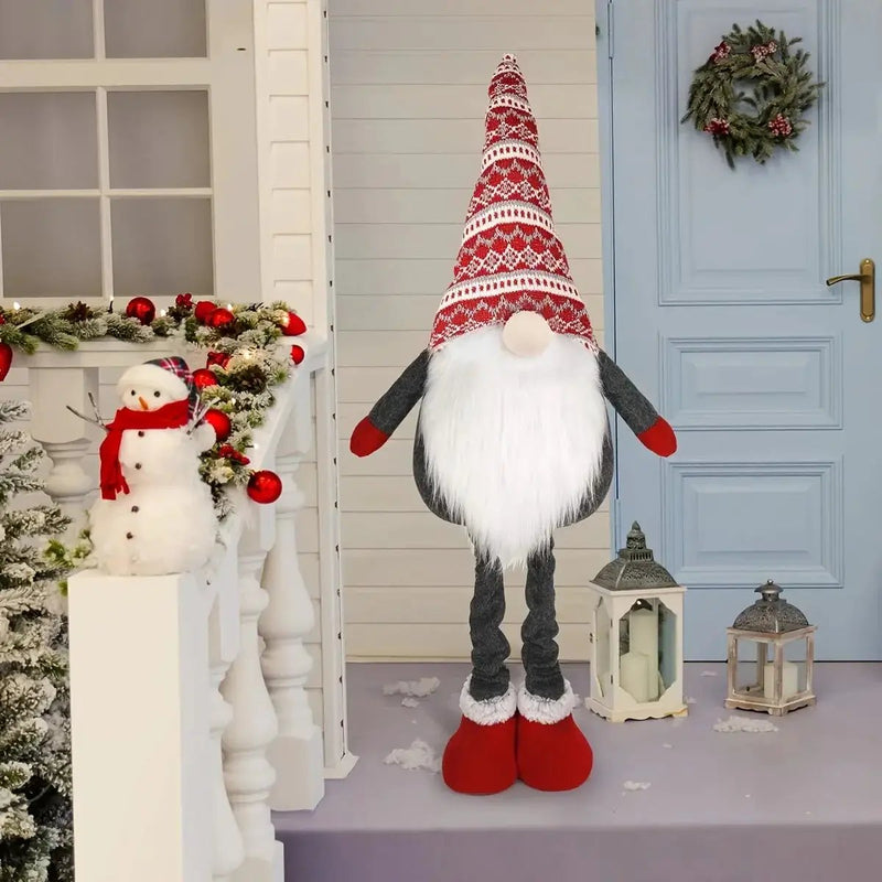 Resin Standing Christmas Gnome 40 Inch Extra Large Holiday Decor by House Of Avana