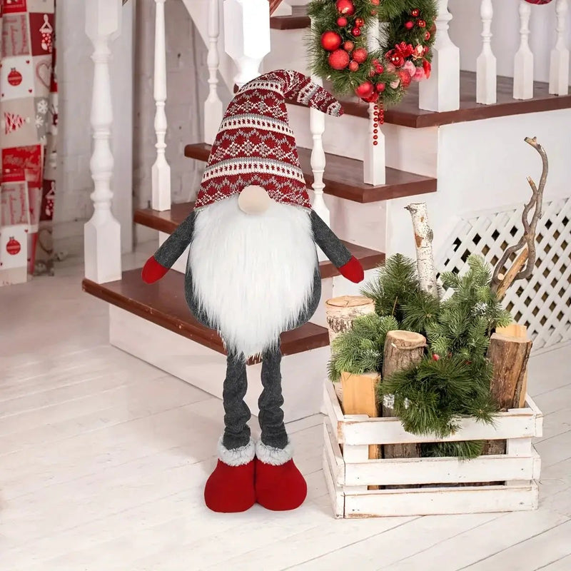 Resin Standing Christmas Gnome 40 Inch Extra Large Holiday Decor by House Of Avana
