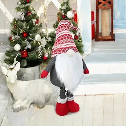 Resin Standing Christmas Gnome 40 Inch Extra Large Holiday Decor by House Of Avana