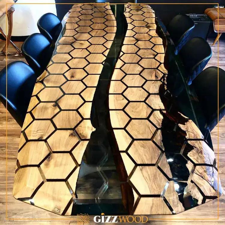 Hexagon Resin Dining Table, photo 6 of 13