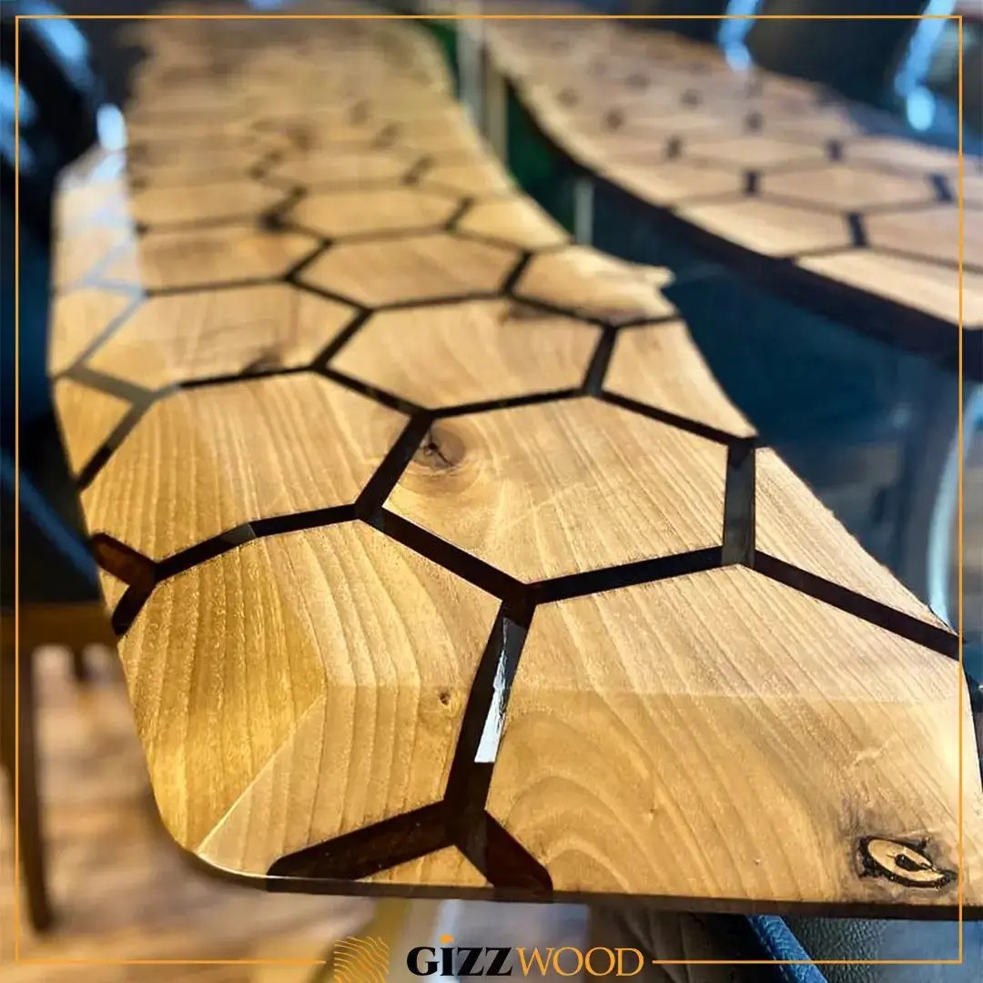 Hexagon Resin Dining Table, photo 7 of 13