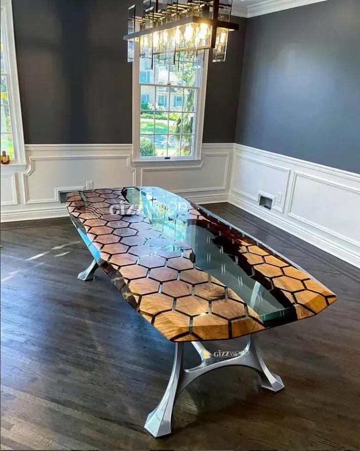 Hexagon Resin Dining Table, photo 8 of 13