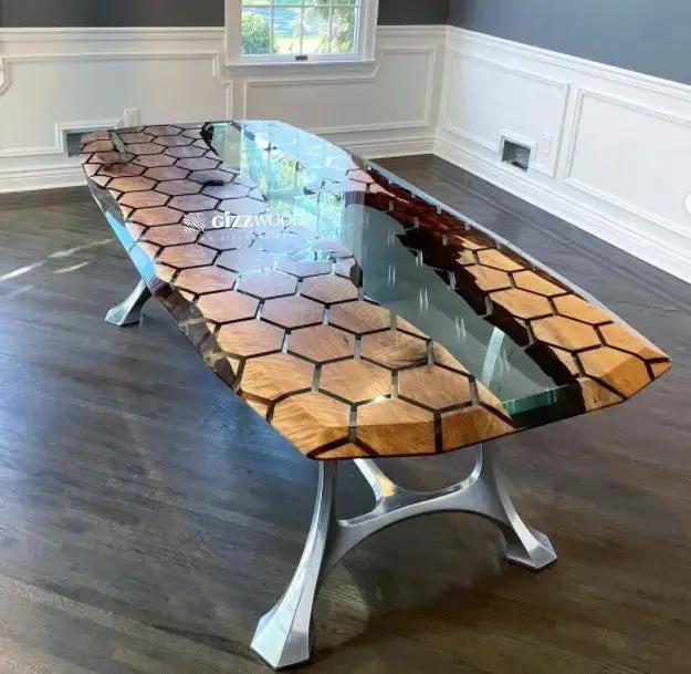 Hexagon Resin Dining Table, photo 9 of 13
