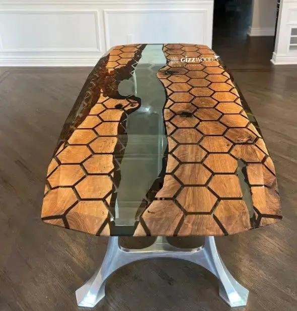 Hexagon Resin Dining Table, photo 10 of 13