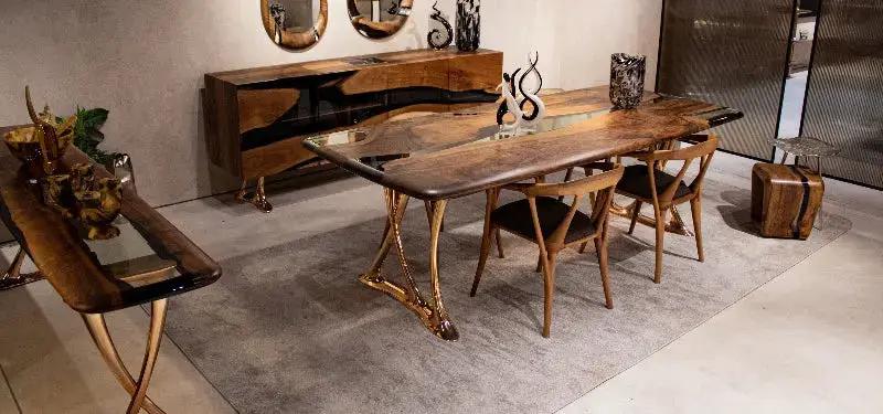 Custom Epoxy Resin Dining Room Table | Osso Dining Table, photo 8 of 20