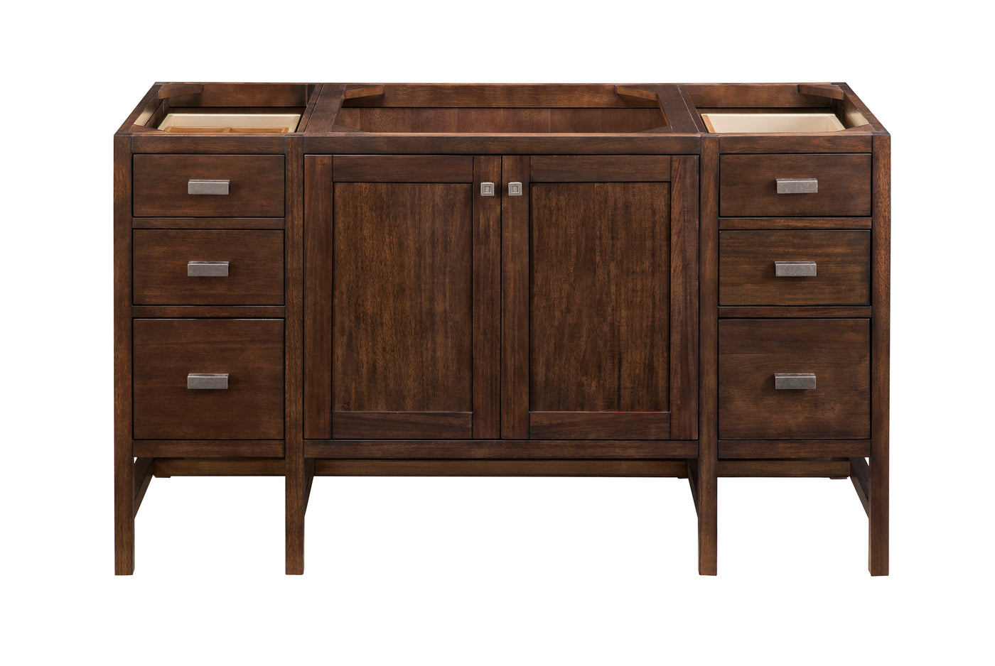 James Martin Addison 60" Single Bathroom Vanity, Mid-Century Acacia, cabinet without a countertop