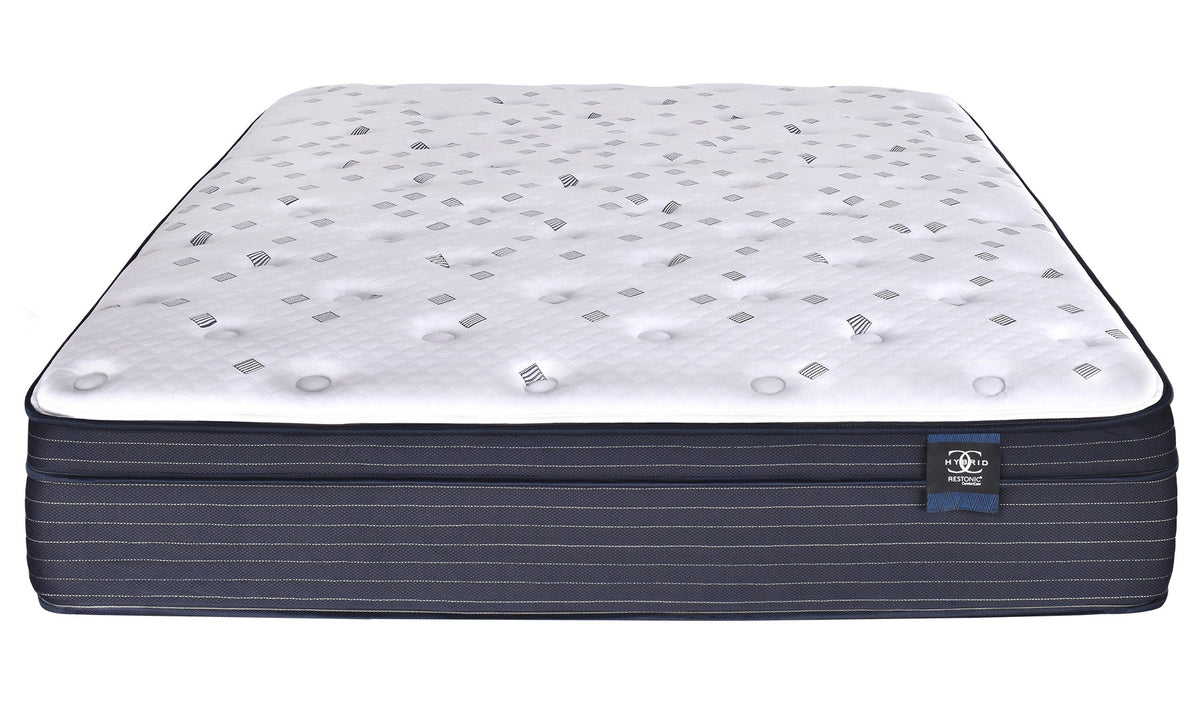 Hybrid Euro Top Mattress with Cooling Comfort - White & Blue, photo 2 of 30