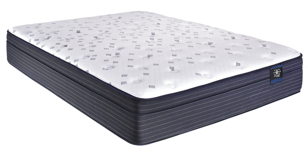 Hybrid Euro Top Mattress with Cooling Comfort - White & Blue, photo 4 of 30