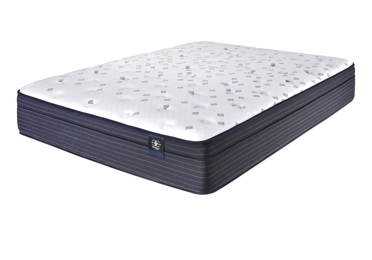 Hybrid Euro Top Mattress with Cooling Comfort - White & Blue, photo 7 of 30