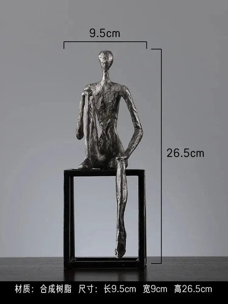 Abstract Figure Sculpture Set Antique Bronze for Your Living Room by House Of Avana