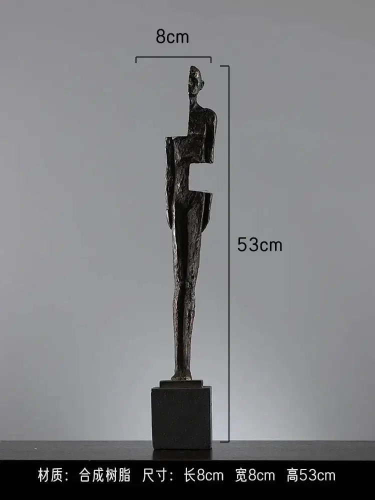 Abstract Figure Sculpture Set Antique Bronze for Your Living Room by House Of Avana