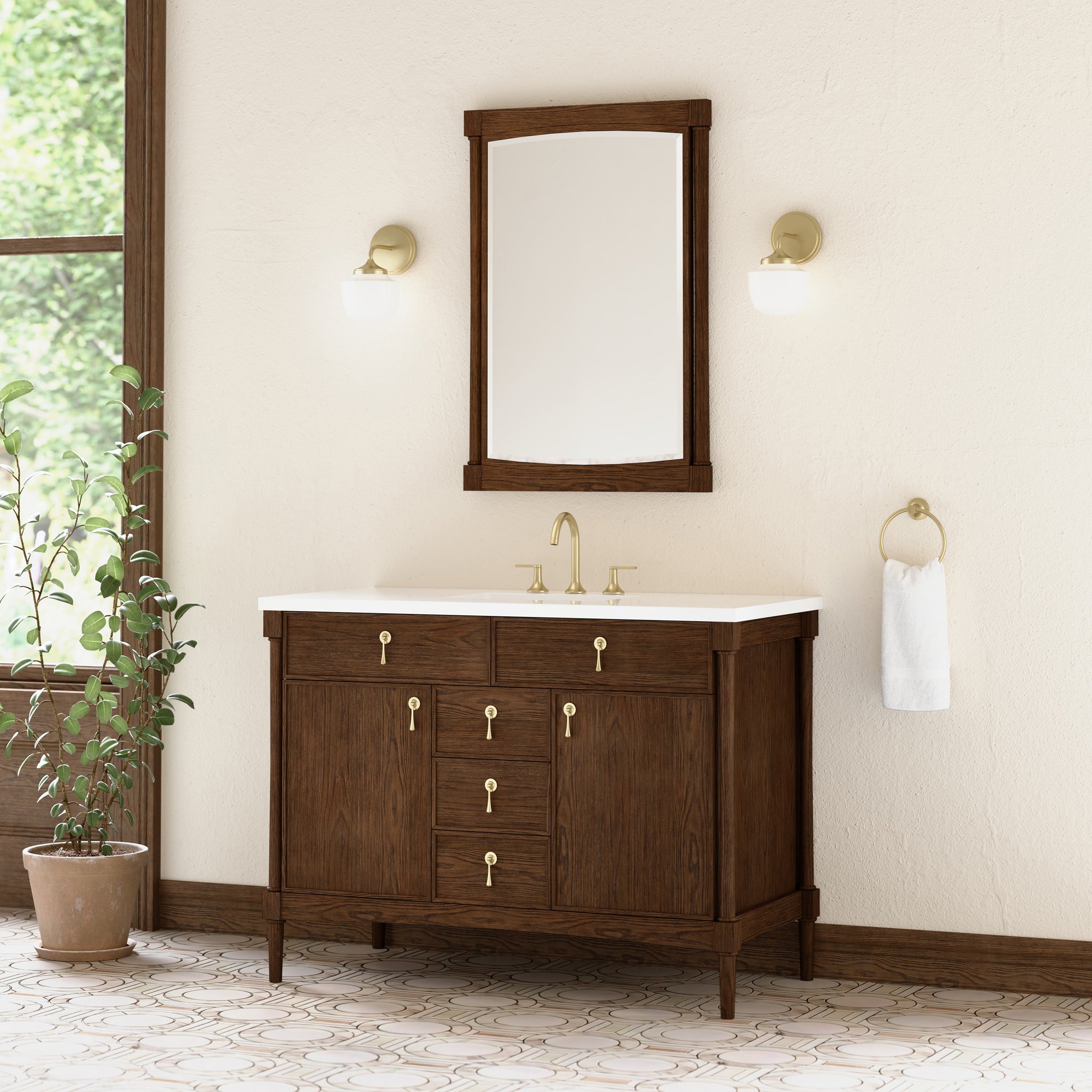 James Martin Kinnsden 48" Single Bathroom Vanity, Sable Oak, view 40