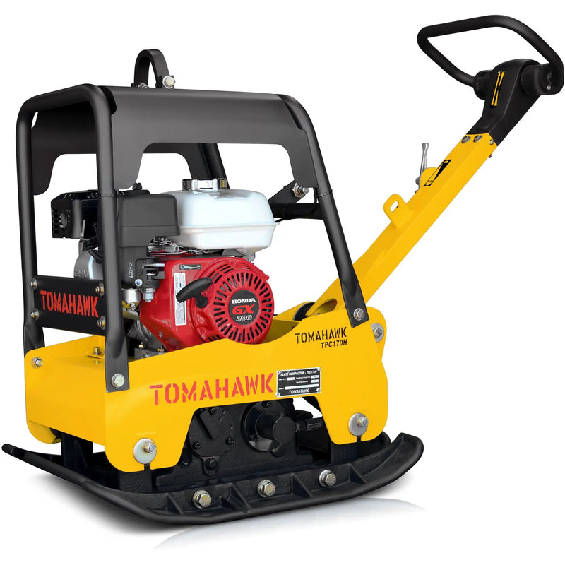 6.5 HP Honda Reverse Hydraulic Plate Compactor for Asphalt, Aggregate, Cohesive Soil Compaction by Tomahawk Power