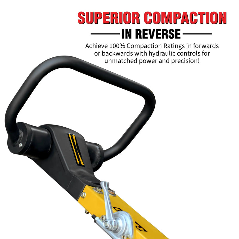 6.5 HP Honda Reverse Hydraulic Plate Compactor for Asphalt, Aggregate, Cohesive Soil Compaction by Tomahawk Power