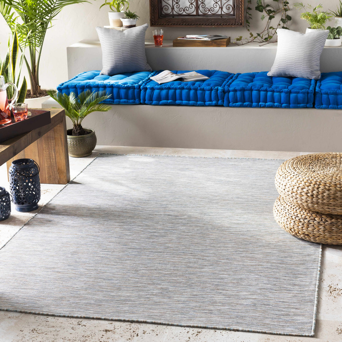 Revillo Outdoor Area Rug - Clearance, installed in a room