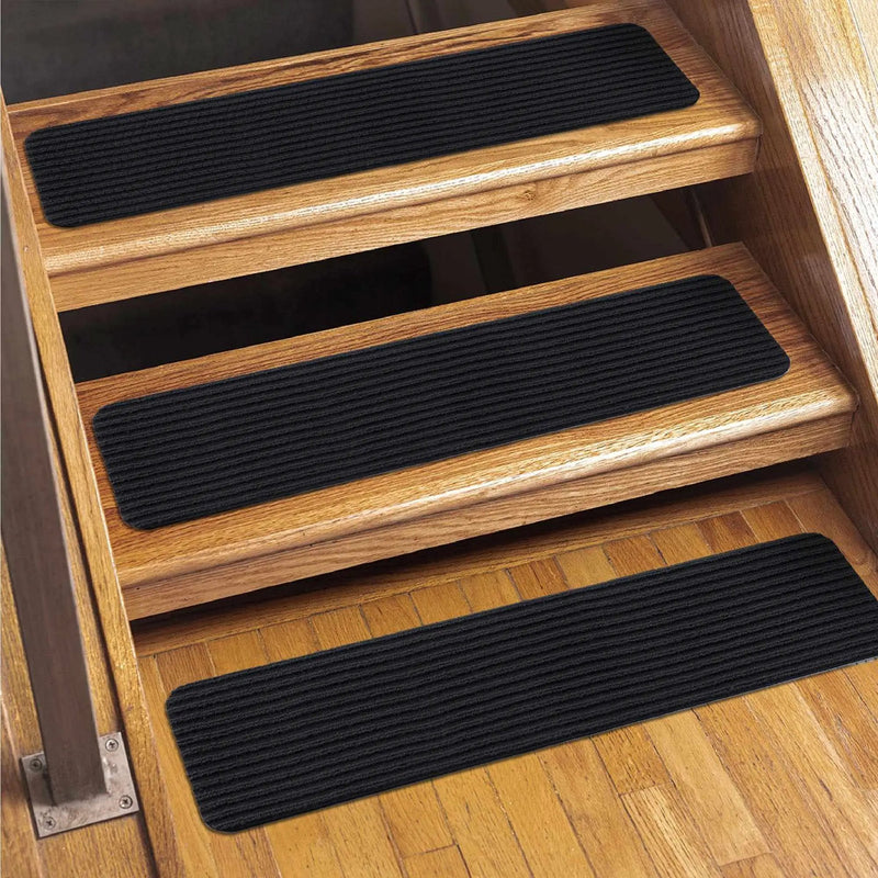 Basic Stair Tread Rugs, Black by Boutique Rugs
