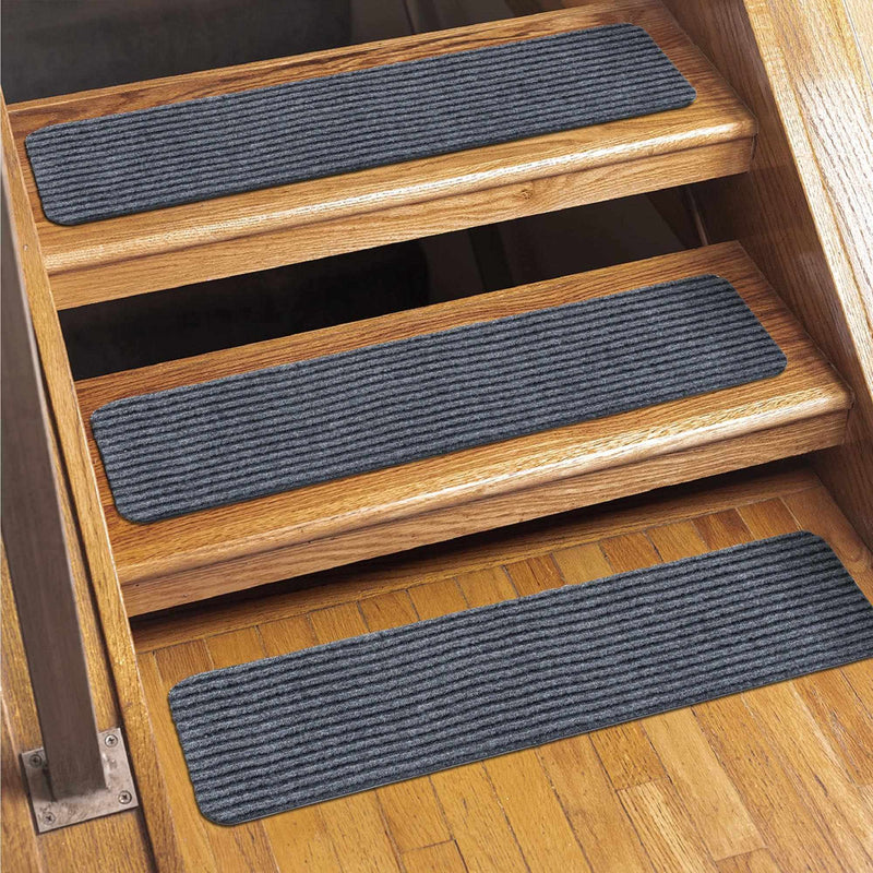 Basic Stair Tread Rugs, Light Gray by Boutique Rugs