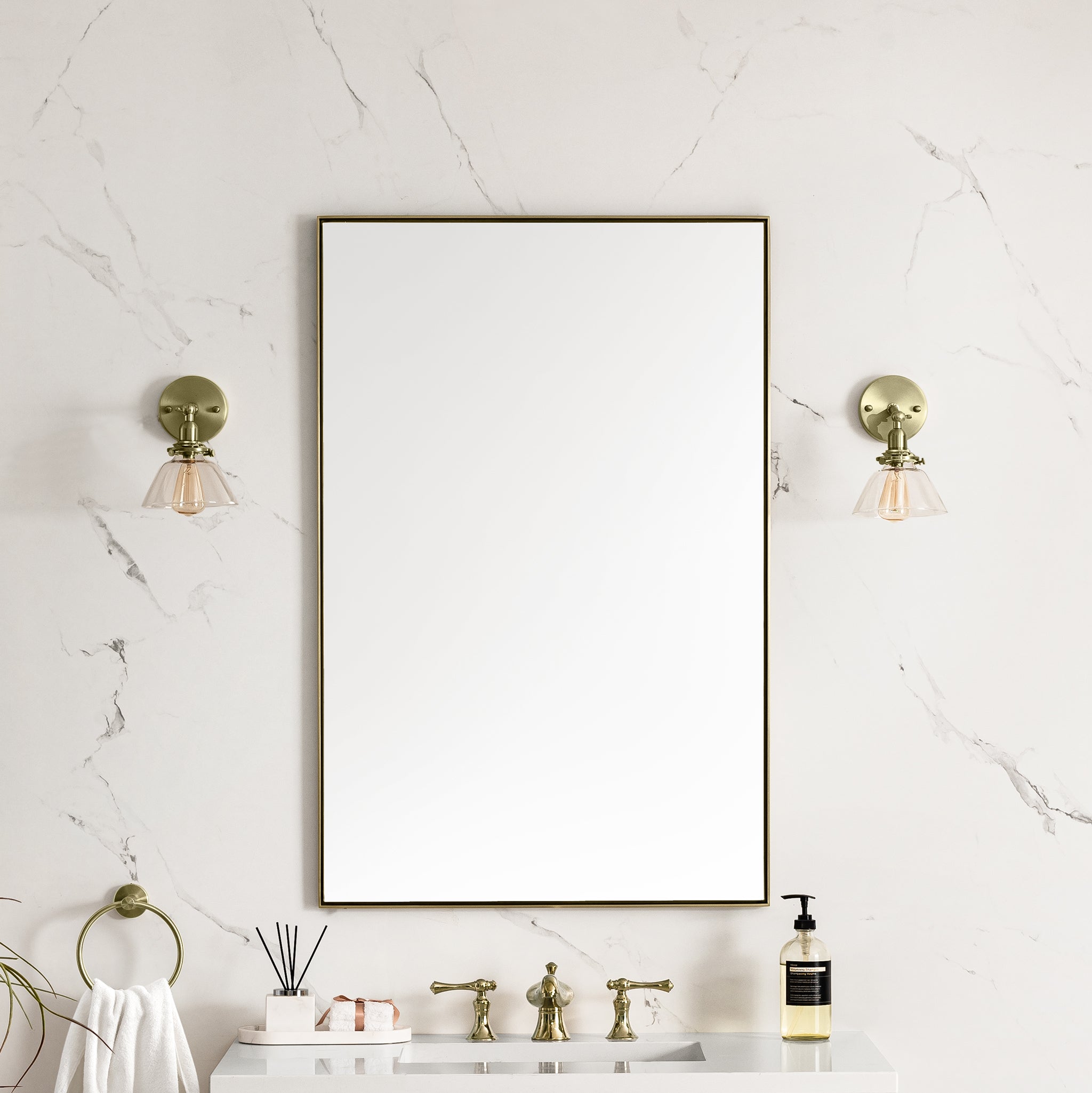 James Martin Rohe 26" Mirror, Champagne Brass, view 2