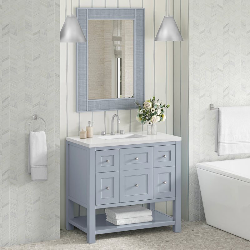 James Martin Solene 28" Mirror, Serenity Blue, view 3