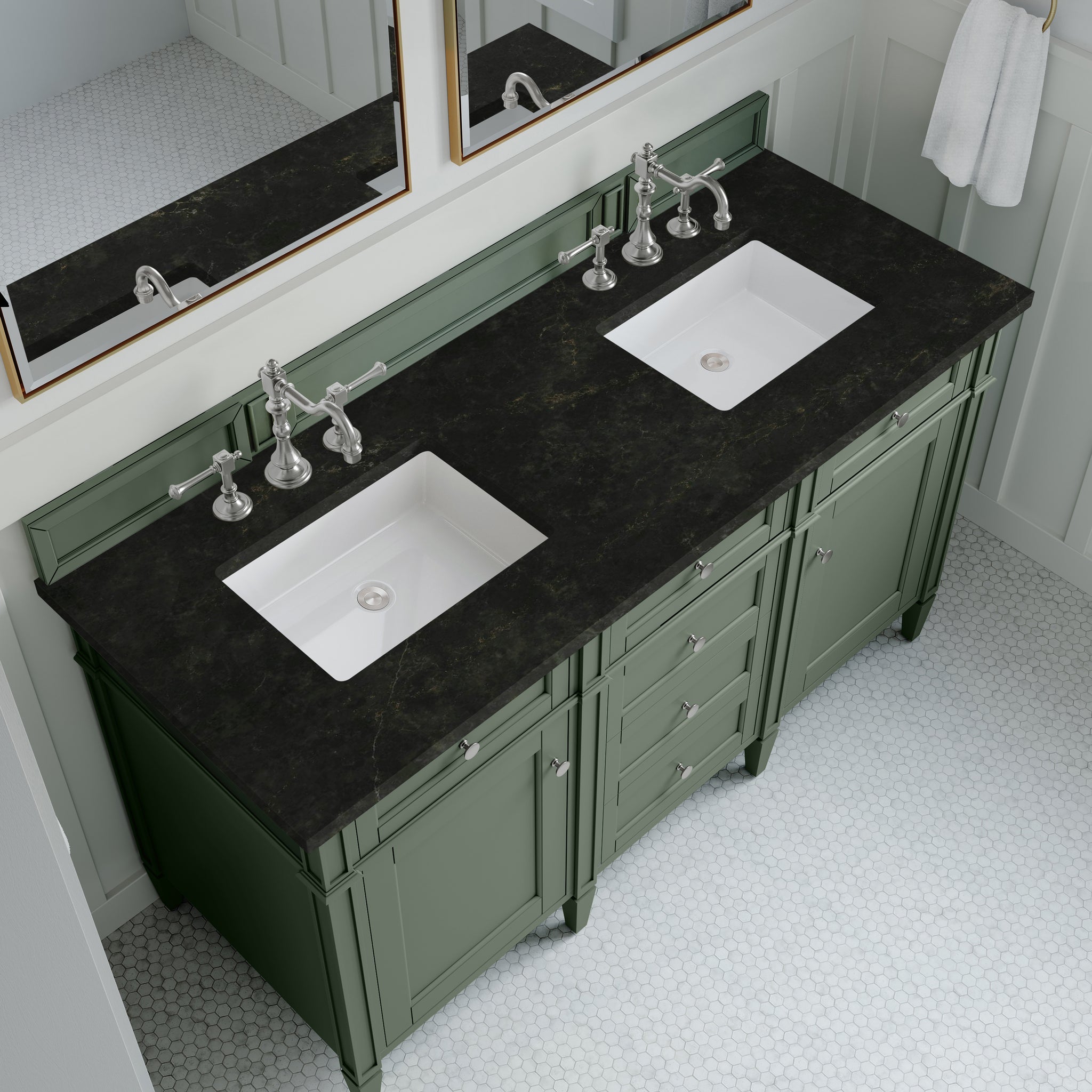 James Martin Brittany 60" Double Bathroom Vanity, Smokey Celadon, view 33