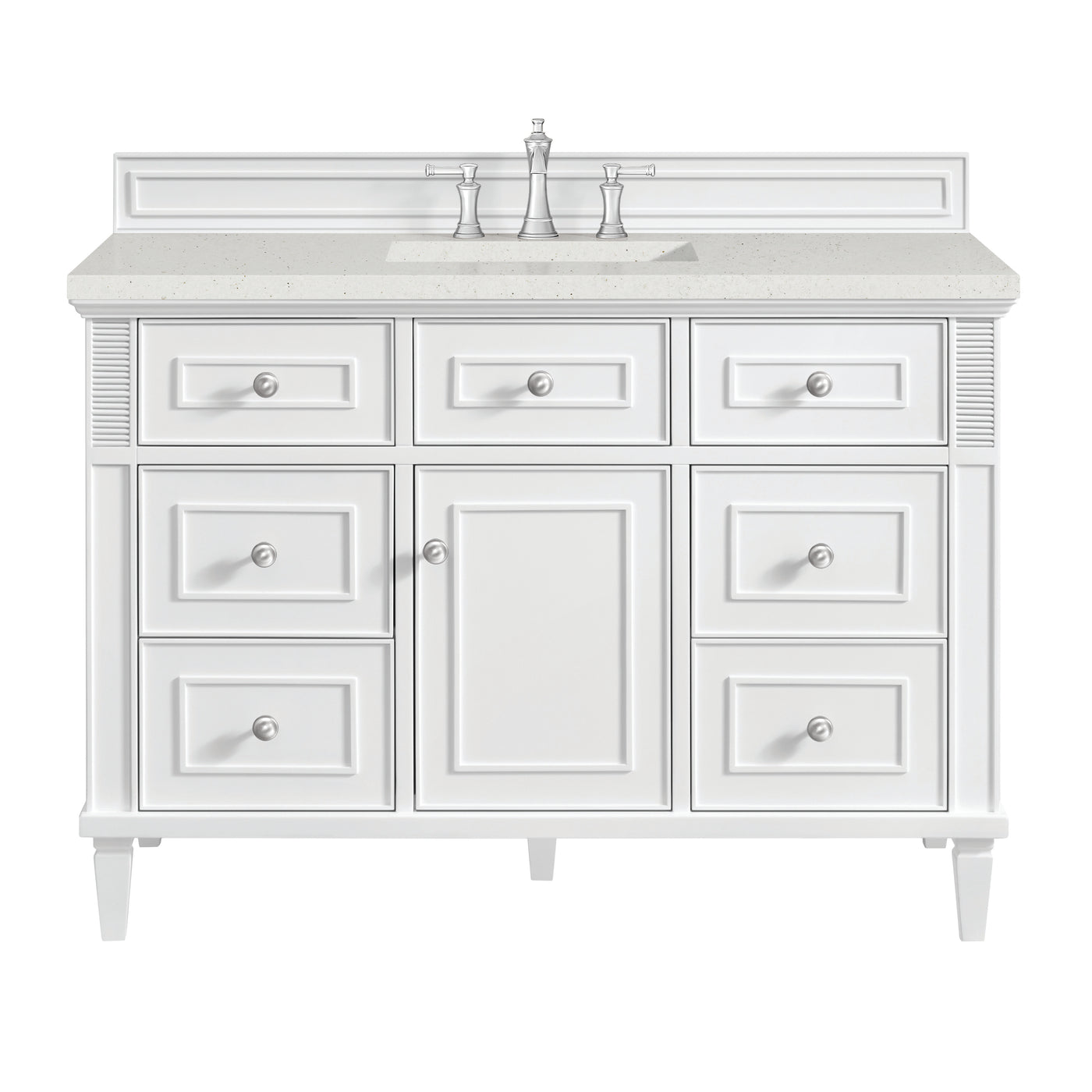 James Martin Lorelai 48" Single Bathroom Vanity, Bright White, view 23