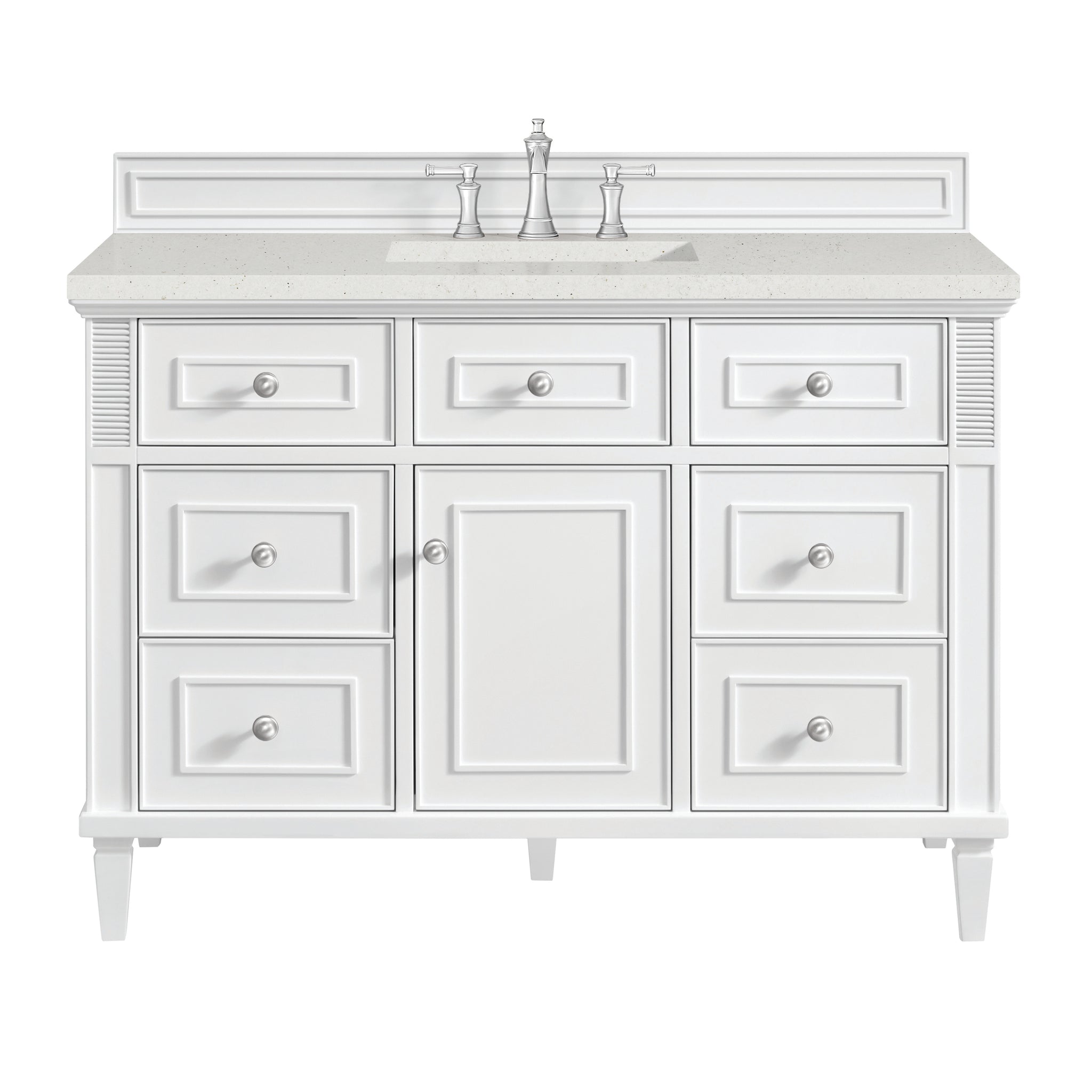 James Martin Lorelai 48" Single Bathroom Vanity, Bright White, view 23