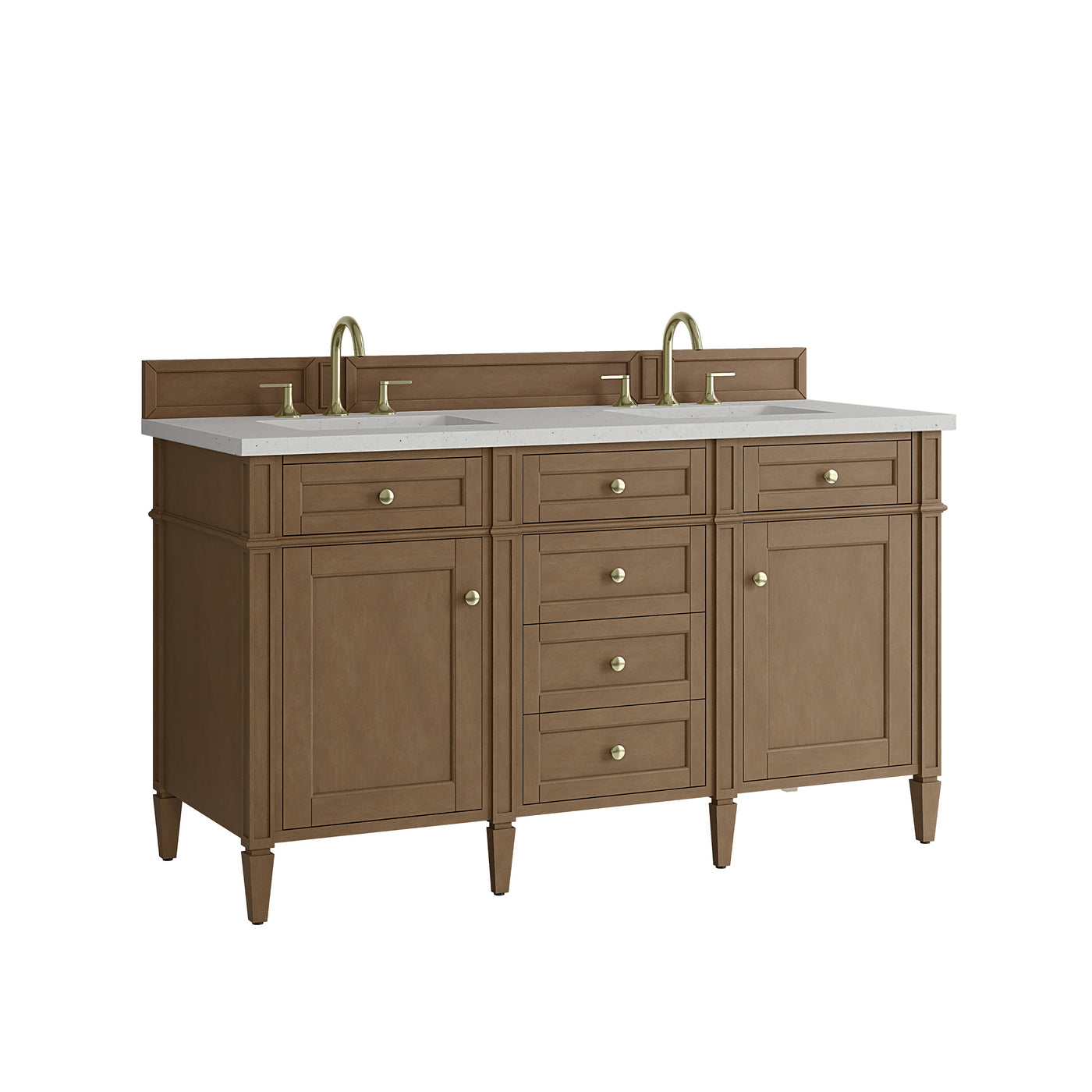 James Martin Brittany 60" Double Bathroom Vanity, Pecan, view 31