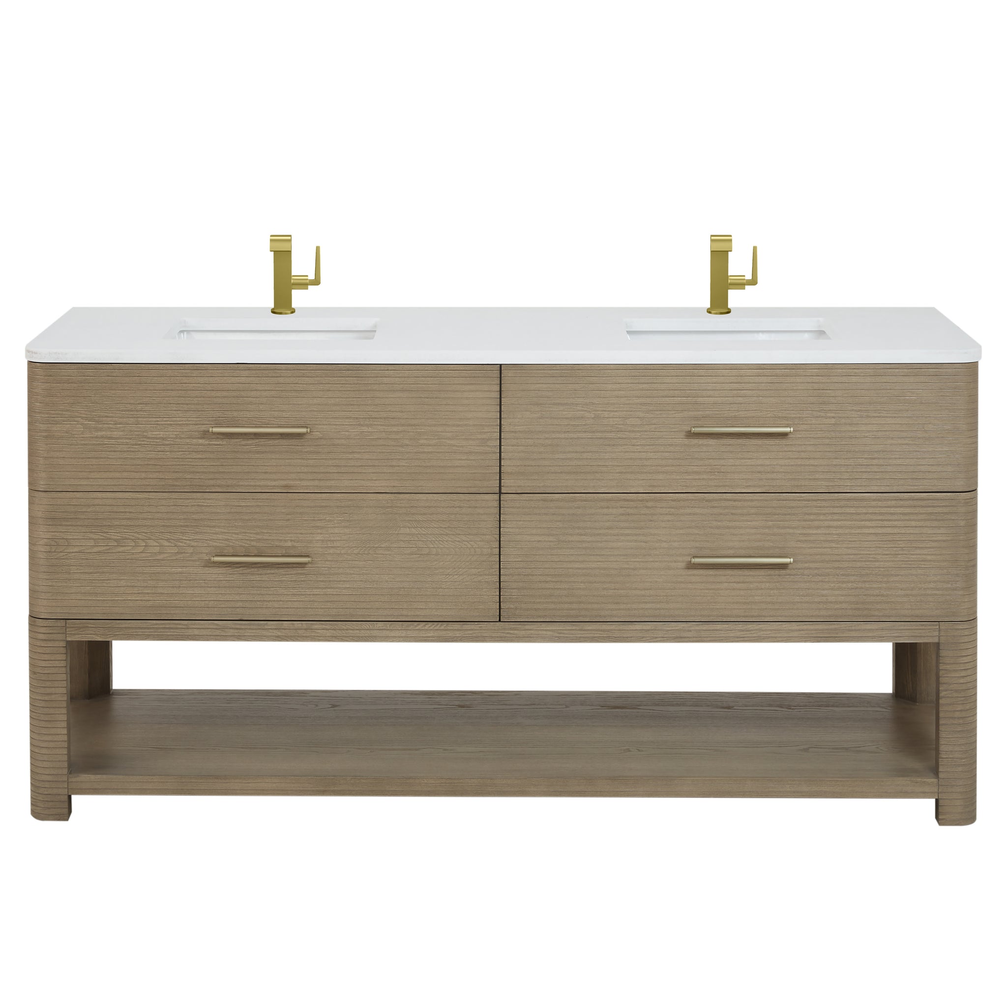 James Martin Lucian 72" Double Bathroom Vanity, Pebble Oak, view 18