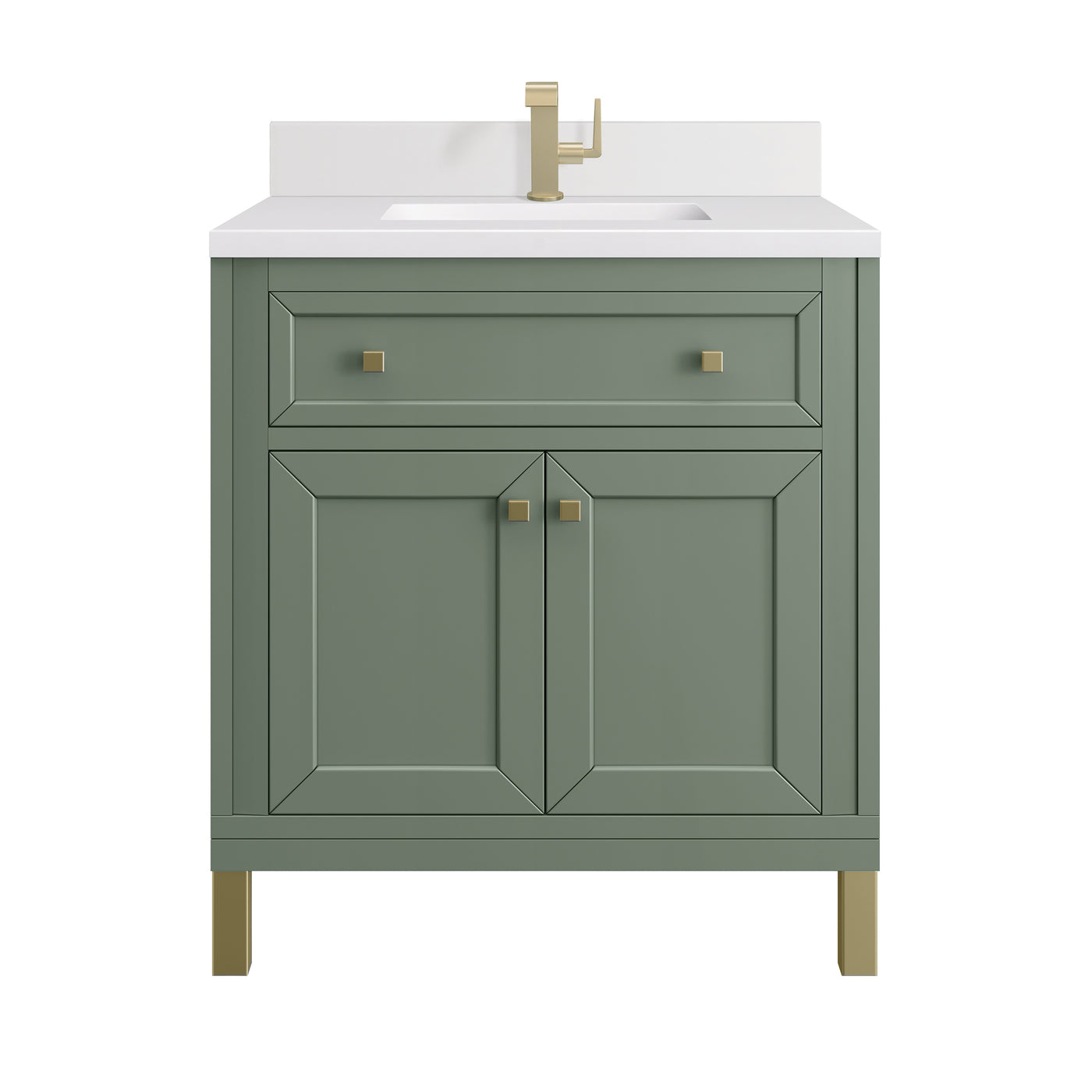 James Martin Chicago 30" Single Bathroom Vanity, Smokey Celadon, view 33