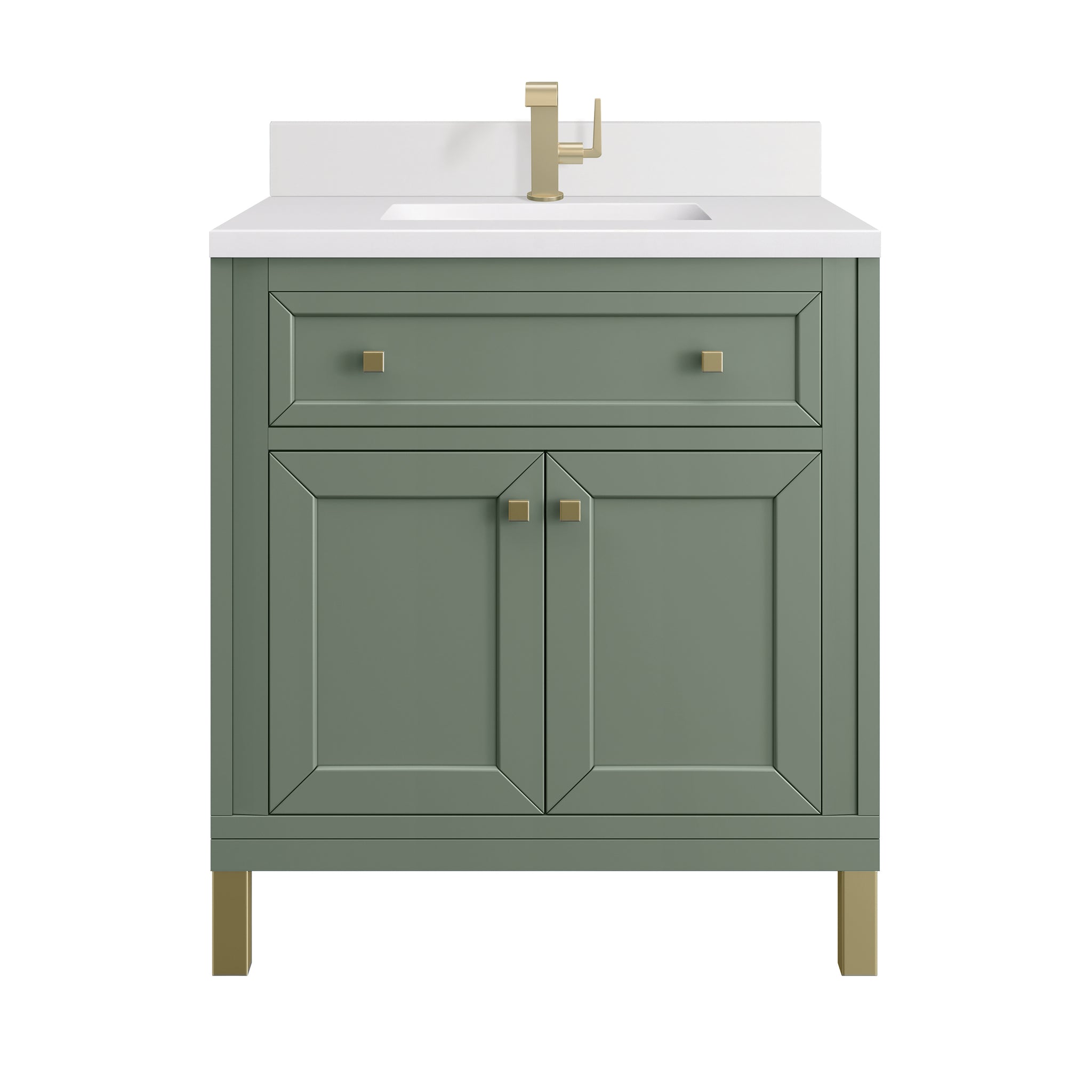 James Martin Chicago 30" Single Bathroom Vanity, Smokey Celadon, view 33