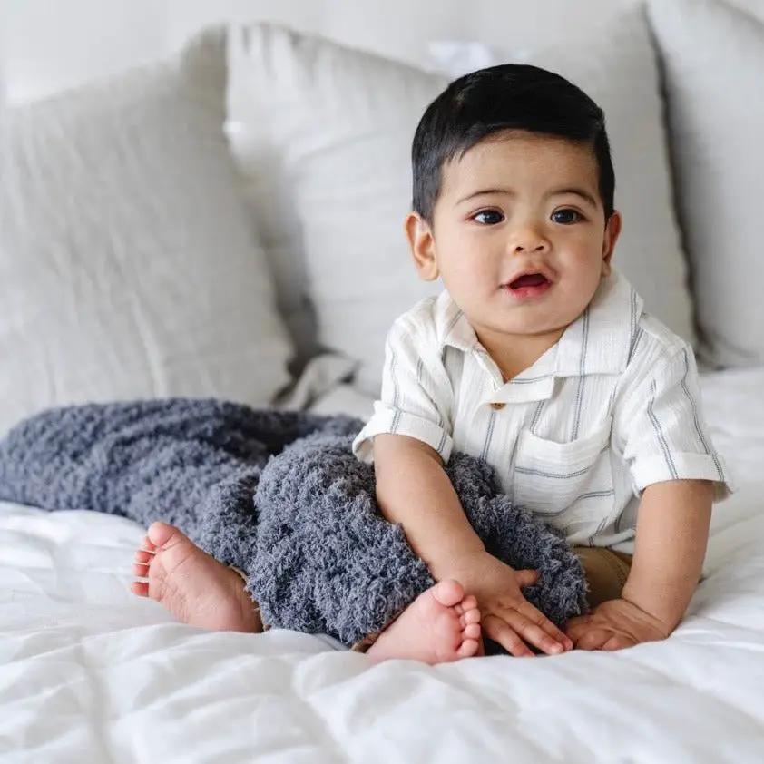 Ribbed Bamboni Mini Baby Blanket by HouseOfZazla