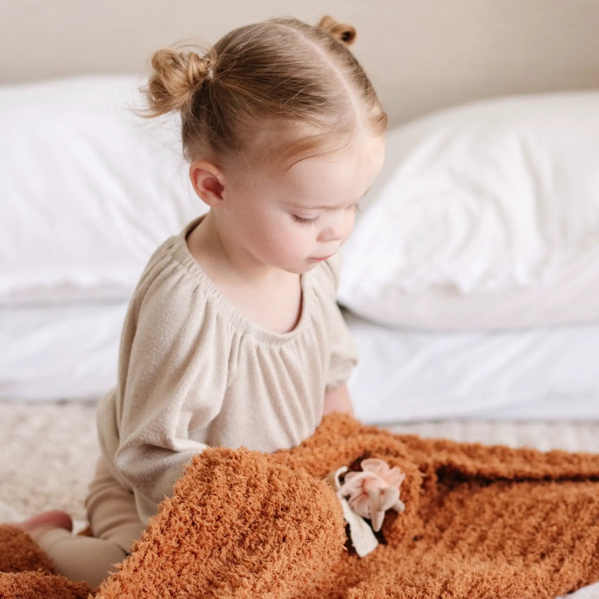 Ribbed Bamboni Mini Baby Blanket by HouseOfZazla