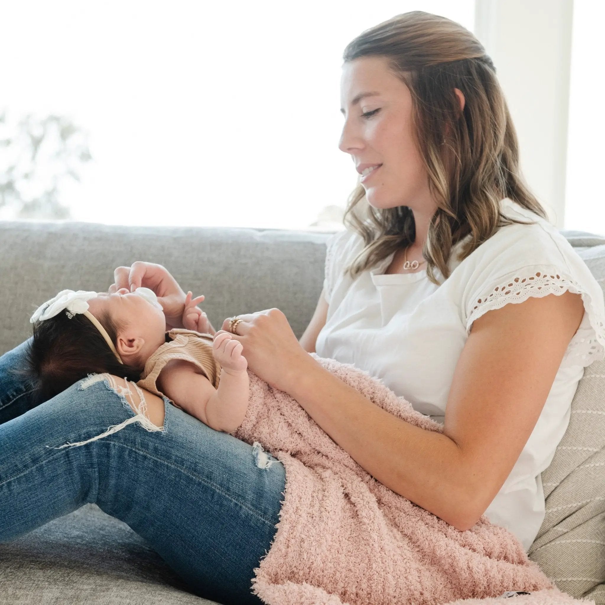 Ribbed Bamboni Mini Baby Blanket by HouseOfZazla