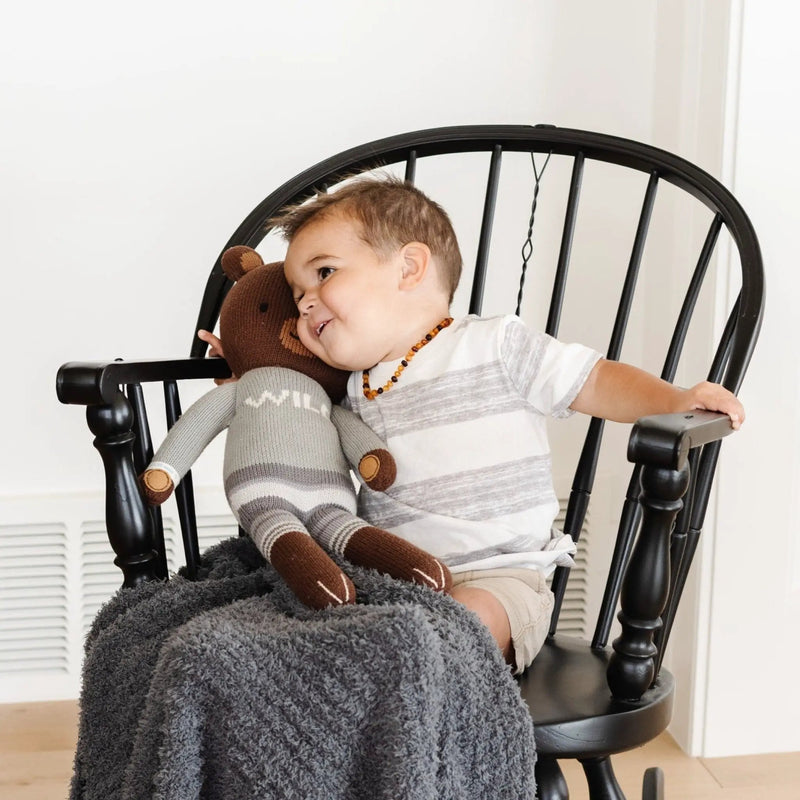 Ribbed Bamboni Mini Baby Blanket by HouseOfZazla