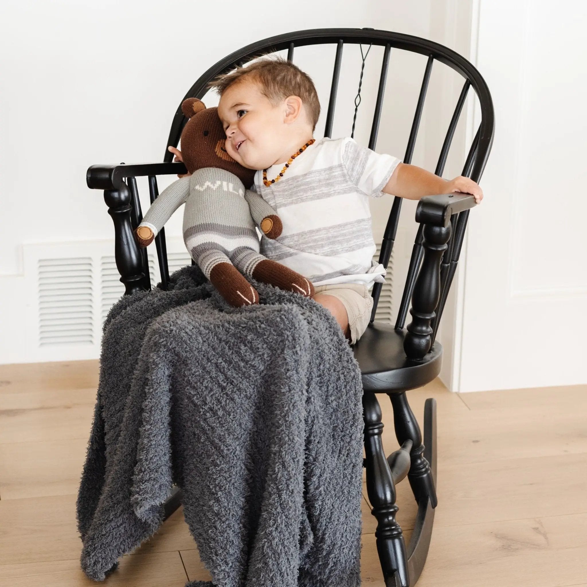Ribbed Bamboni® Receiving Blanket 30x40 Inch Microfiber by HouseOfZazla