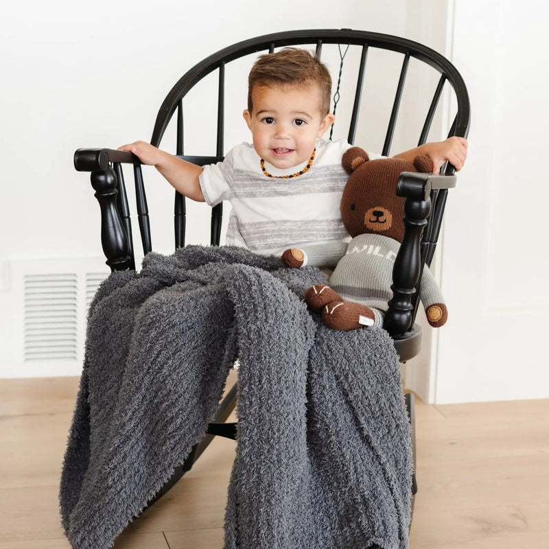 Ribbed Bamboni® Receiving Blanket 30x40 Inch Microfiber by HouseOfZazla