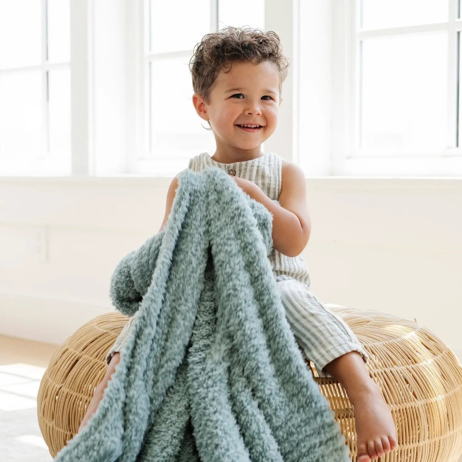 Ribbed Bamboni® Receiving Blanket 30x40 Inch Microfiber by HouseOfZazla