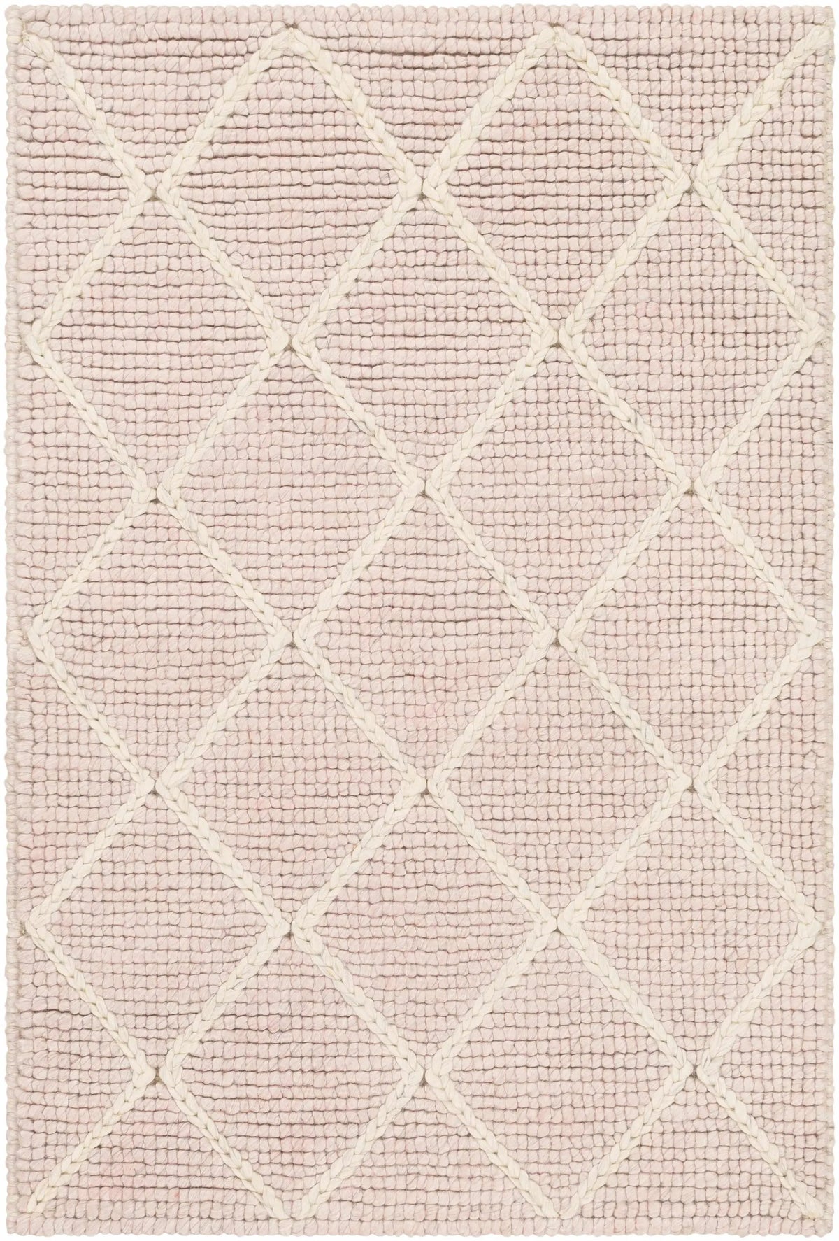 Riceville Pink Trellis Wool&Viscose Rug - Clearance, photo 8 of 9