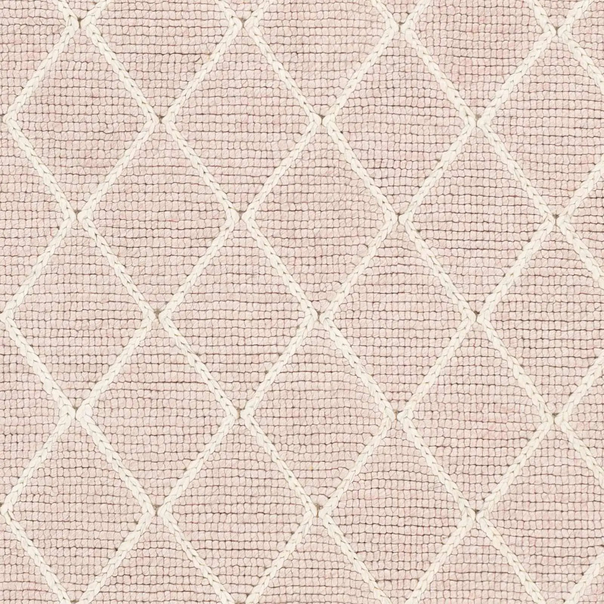 Riceville Pink Trellis Wool&Viscose Rug - Clearance, sample swatch