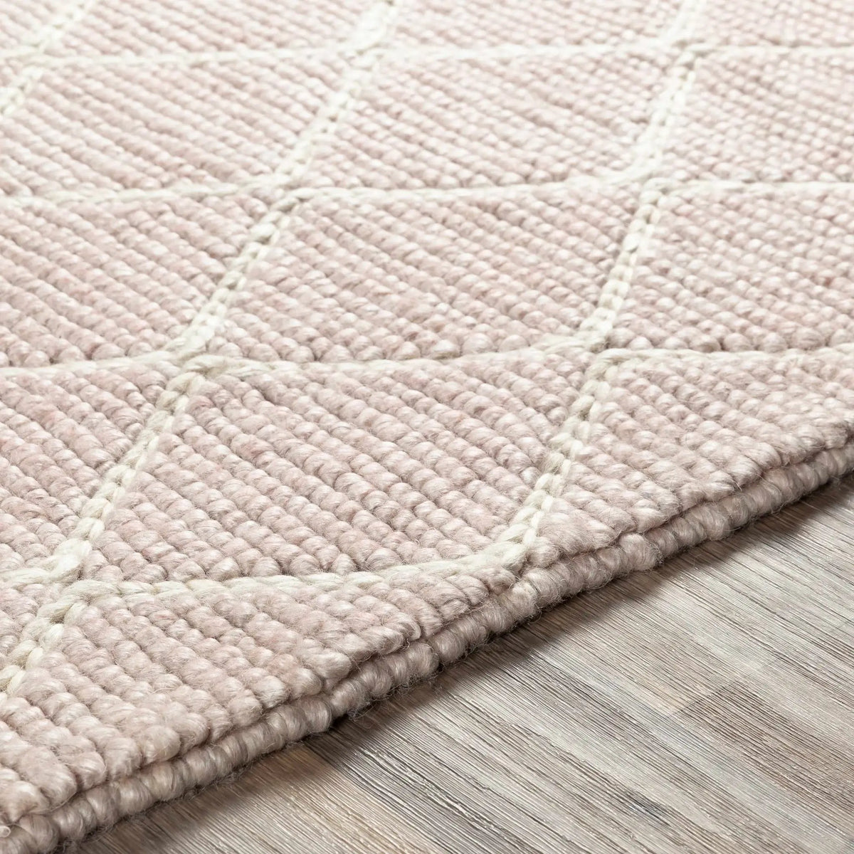 Riceville Pink Trellis Wool&Viscose Rug - Clearance, photo 3 of 9