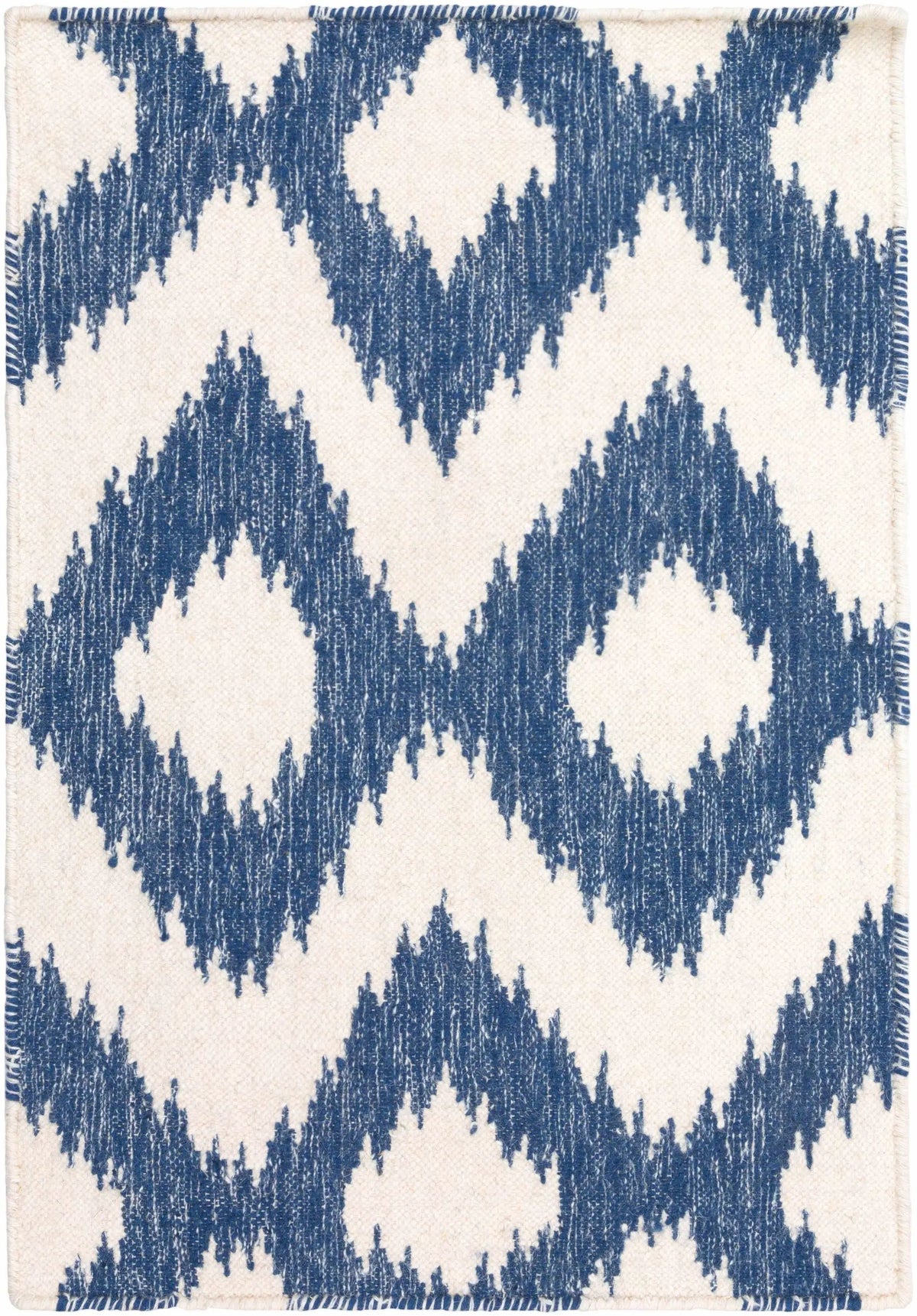 Oradell Blue Ikat Wool Rug - Clearance, photo 6 of 8