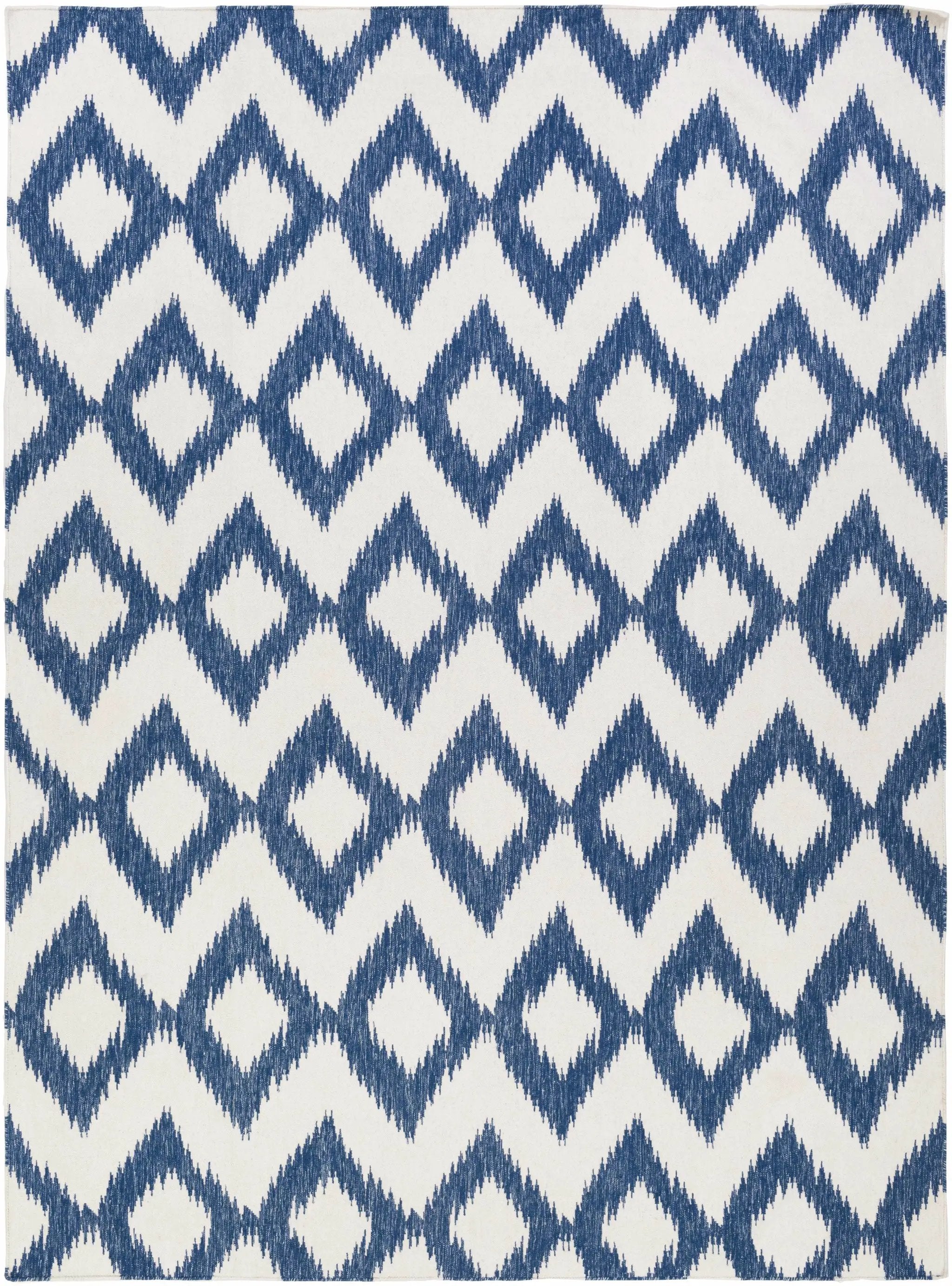 Oradell Blue Ikat Wool Rug - Clearance by Boutique Rugs