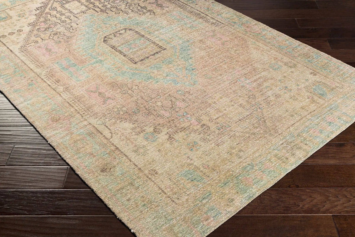 Rickinghall Peach&Sage Medallion Beige Rug - Clearance, photo 6 of 9