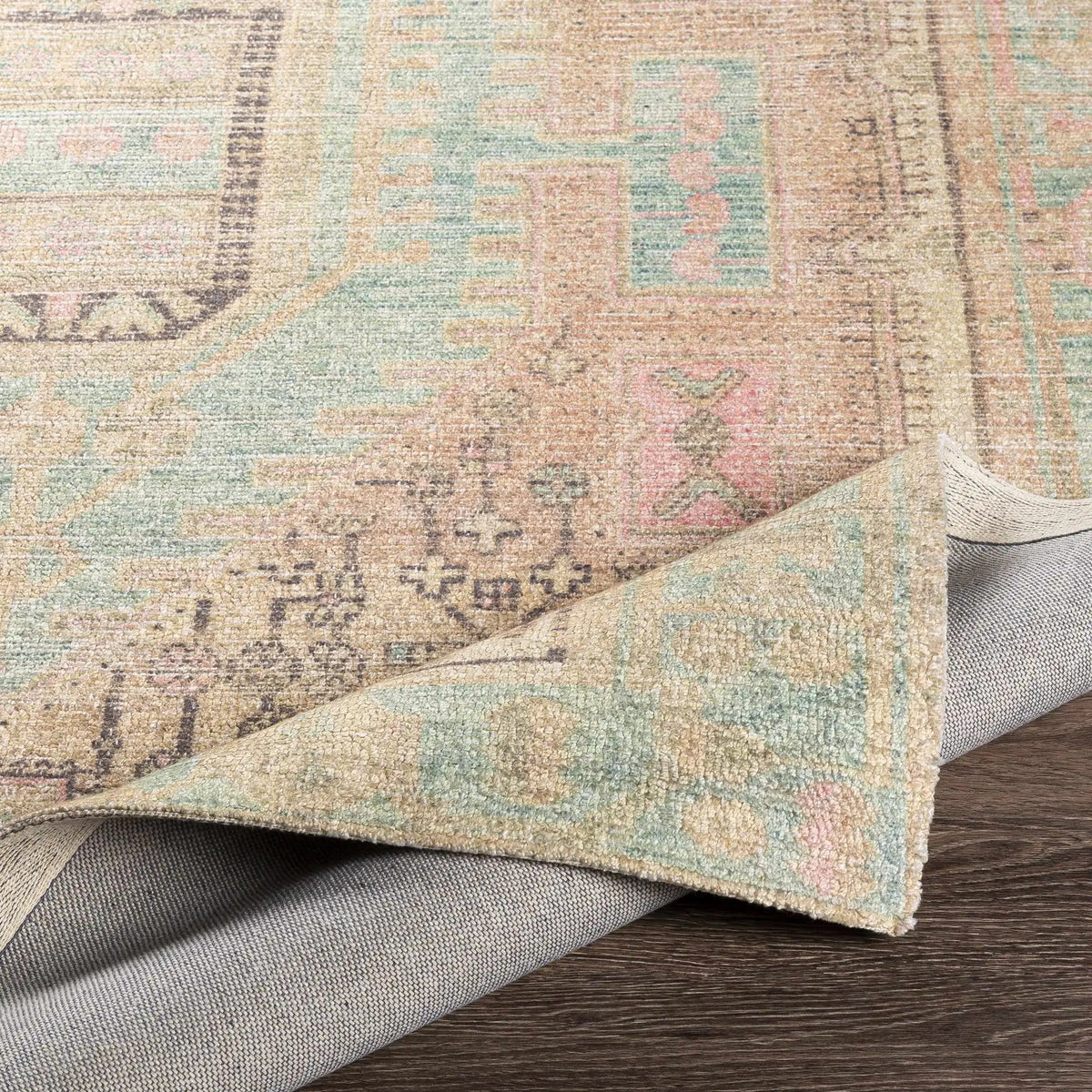 Rickinghall Peach&Sage Medallion Beige Rug - Clearance, photo 5 of 9