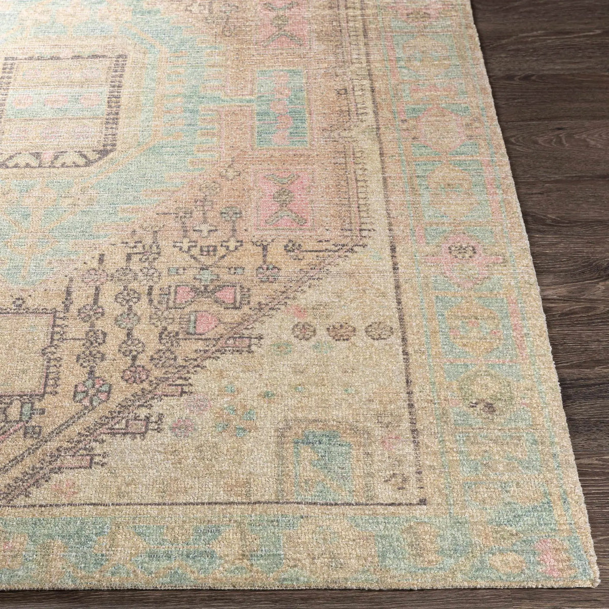 Rickinghall Peach&Sage Medallion Beige Rug - Clearance, photo 7 of 9